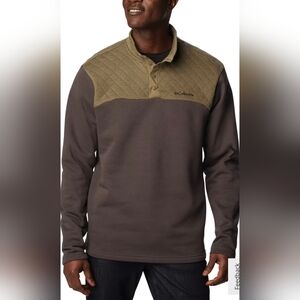 Columbia Quilted Brown and Tan Pullover